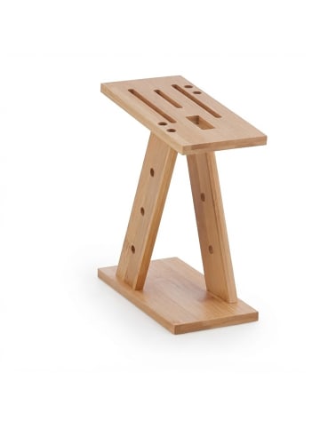 relaxdays Messerblock in Natur - (B)9,5 x (H)22 x (T)19,5 cm