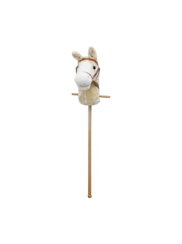 Spielmaus Holz Plüsch Steckenpferd mit Sound, weiß, 98 cm, ab 24 Monate