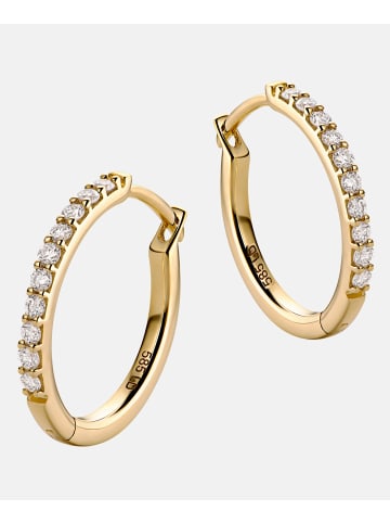 Diamant L'éternel Ohrringe aus 585 Gelbgold mit 0.19 Karat Diamant