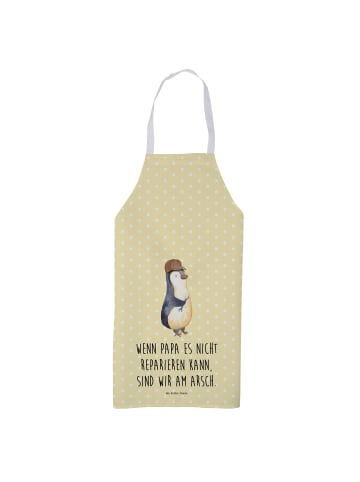 Mr. & Mrs. Panda Schürze Wenn Papa es nicht reparieren kann, sin... in Gelb Pastell