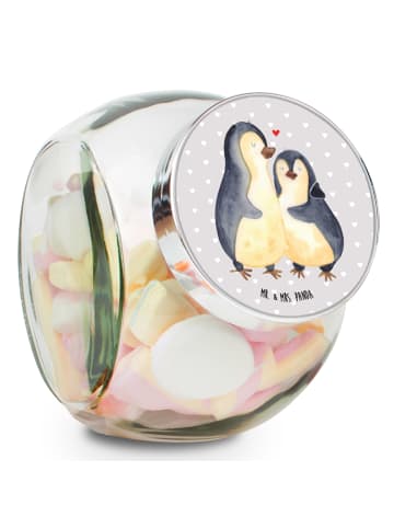 Mr. & Mrs. Panda Teedose Pinguine Einschlafen ohne Spruch in Grau Pastell