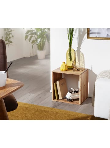 FineBuy Bücherregal "SV43542" in Braun / Akazie