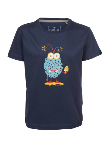 elkline T-Shirt mit Monster Print in darkblue