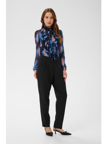 SAINT TROPEZ Bluse langarm LiljaSZ Gerade Passform in Black Shifted Strokes