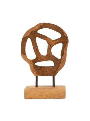Mauro Ferretti Braune Holzskulptur, 18 x 10 x 27 cm