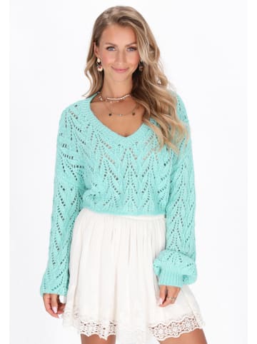 IZIA Women Sweater in turquoise