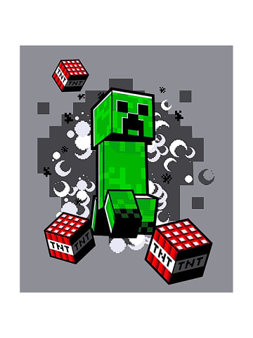 Minecraft Flanelldecke Minecraft Creeper - (L) 160 cm x (B) 130 cm in Grau