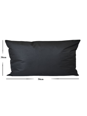 JACK 2er Set Outdoor Kissenhülle 30x50cm in Schwarz