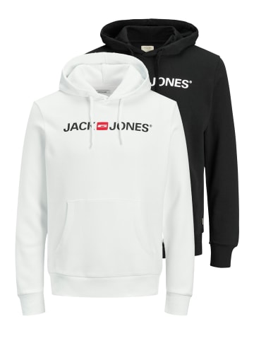 Jack & Jones Sweatshirt / Hoodie Corp in Schwarz / weiß