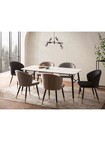 FineBuy Esstisch in Weiß / MDF / 180x90x76