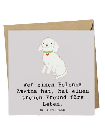 Mr. & Mrs. Panda Grußkarte Bolonka Zwetna mit Spruch in Grau Pastell