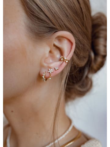 Hey Happiness Vergold. Ohrringe 4er Set mit Zirkonia 925 Sterlingsilber in Gold