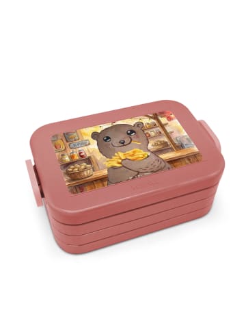 Mr. & Mrs. Panda Bento Box Bär Pommes verliebt Design ohne Spruch in Rot Pastell