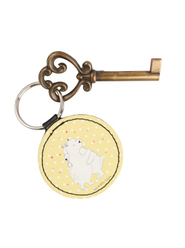 Mr. & Mrs. Panda Anhänger Eisbär Umarmen ohne Spruch in Gelb Pastell