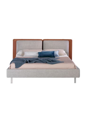 Angel Cerdá Bett 7123 in Braun / Grau / Stahl – (B)228 x (H)221 x (T)103 cm