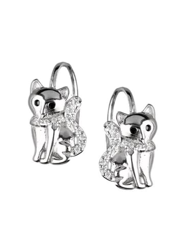 schmuck23 Silber-Ohrringe Katze 1,0 cm x 1,0 cm