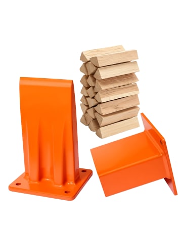 relaxdays Holzspalter in Orange - (B)8 x (H)12 x (T)7 cm