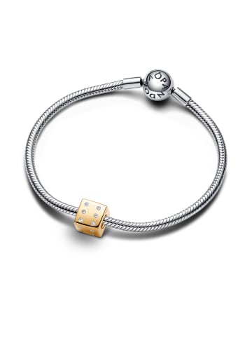 Pandora 14k gelbverg, Metallleg. Charm Würfel