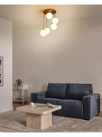 Beliani Deckenleuchten RIANA in Messing/Weiß - (W) 42 x (H) 61 x (L) 42 cm