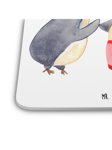 Mr. & Mrs. Panda Coaster Pinguin mit Kind ohne Spruch in Weiß
