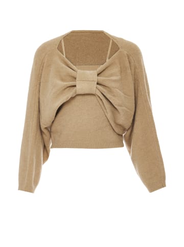 NALLY Damen Strickpullover in Kamel
