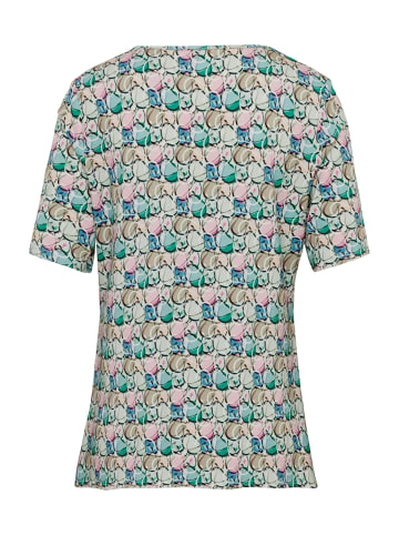 GOLDNER Kurzgröße:  Multicolor-Shirt mit Halbarm, Rundhalsausschnitt in bunt