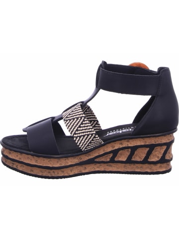 rieker Keilsandalette in schwarz