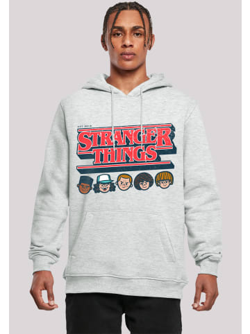 F4NT4STIC Hoodie Stranger Things Caricature Logo Netflix TV Series in grau meliert