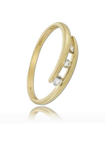 BALIA 333 Gelbgold - 8 Karat Damen Ringe 3er Zirkonia Fingerring 60 (19,1)