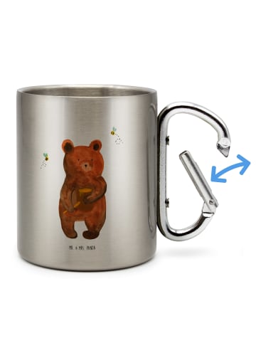 Mr. & Mrs. Panda Kaffeetasse Bär Honig ohne Spruch in Silber