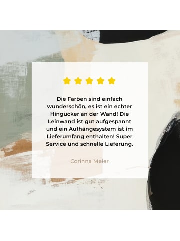 MuchoWow Leinwand Bilder Currygelb