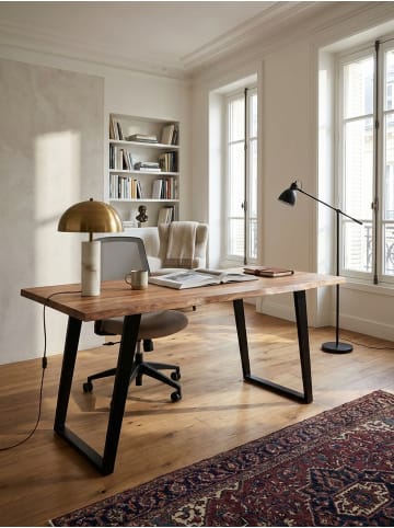 KADIMA DESIGN Schreibtisch 160x80x76 cm Massivholz / Metall Computertisch