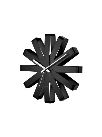 umbra Wanduhr Ribbon Ø 30cm in schwarz