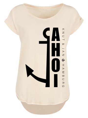 F4NT4STIC Long Cut T-Shirt Ahoi Anker Knut & Jan Hamburg in Whitesand