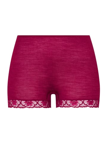 Hanro Panty Woolen Lace in intense garnet