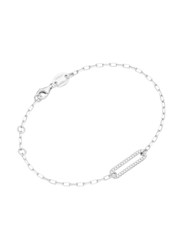 Giorgio Martello Milano Armband Mittelteil Oval Mit Zirkonia in Silber