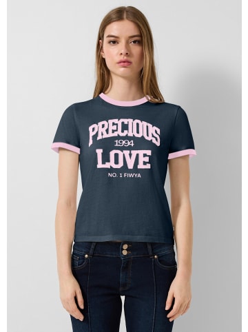 QS T-Shirt in 58D0_tiefblau