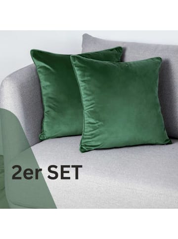 Tom Tailor Zierkissenhülle VELVET SIGNATURE in Grün