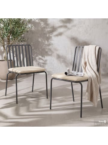 home24 Gartenstuhl Kuna 2er-Set in Anthrazit