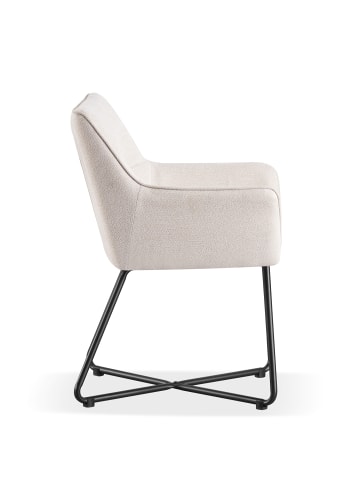 B&D Home 2er-Set: Esszimmerstuhl BREIGHT in Creme - (B)56 x (H)83 x (T)59 cm