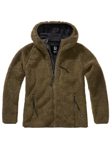 Brandit Fleecejacke/Fleecepullover "Women Teddyfleece Jacket Hooded" in Grün