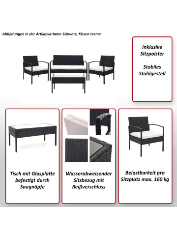 MCW Garnitur F56, Braun, Kissen creme