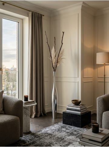 KADIMA DESIGN Vase | Aluminium, Silber, Groß, 1 Öffnung