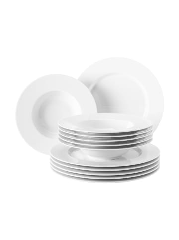Seltmann Weiden 12er Set Tafelservice No Limits Weiß weiß in weiß