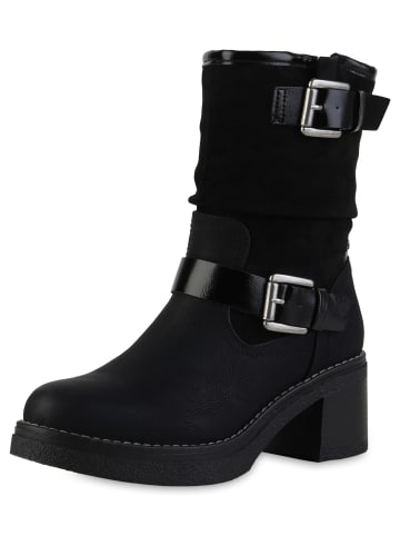 VAN HILL Biker Boots Amanda in Schwarz