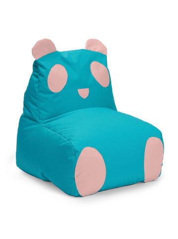 Lumaland Kindersitzsack Animal Line Panda 180l türkis/pastell pink Blau