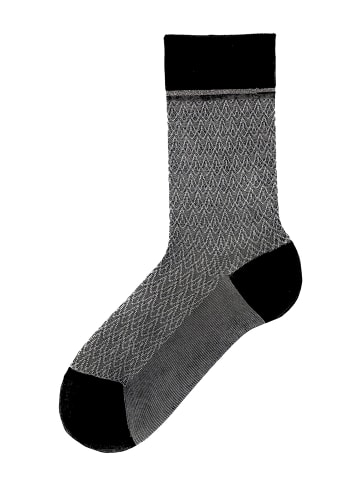 Kunert Socken Fine Love gemustert in Black