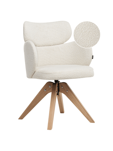 Beliani Esszimmerstuhl MARCY in Beige/Braun - (W) 60 x (H) 85 x (L) 66 cm