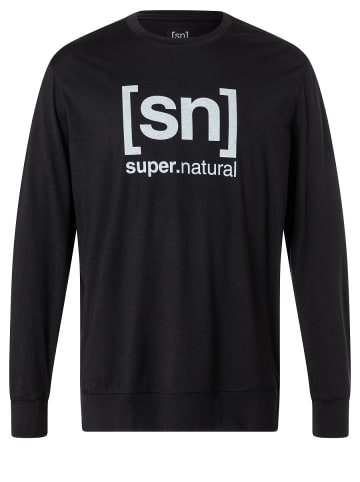 super.natural Merino Longsleeve in schwarz