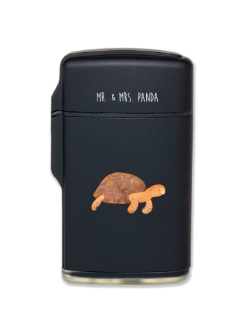 Mr. & Mrs. Panda Feuerzeug Schildkröte MHerzieren ohne Spruch in Schwarz
